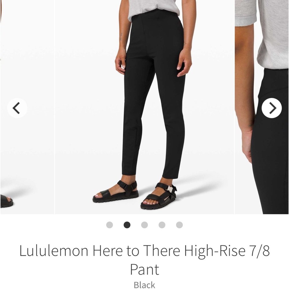 Lululemon Here to There HR Black 7/8  Pant 10 $128